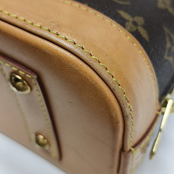 ALMA BB Monogram Coated Canvas Brown