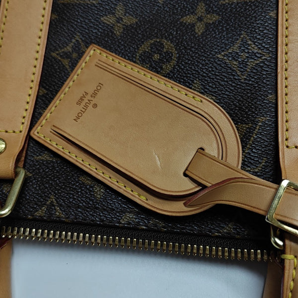 KEEPALL 50 Monogram Coated Canvas Brown