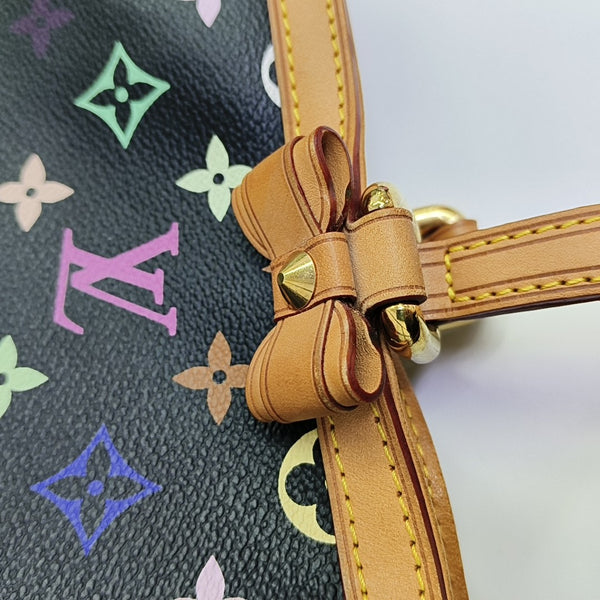 LV × TM SHARLEEN MM Monogram Coated Canvas Black