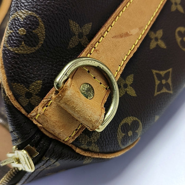 KEEPALL 50 Monogram Coated Canvas Brown
