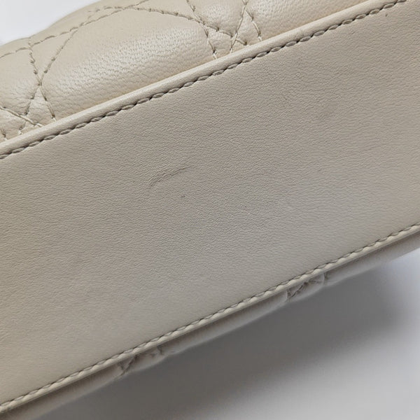 Lady Dior Mini Cannage Lambskin White