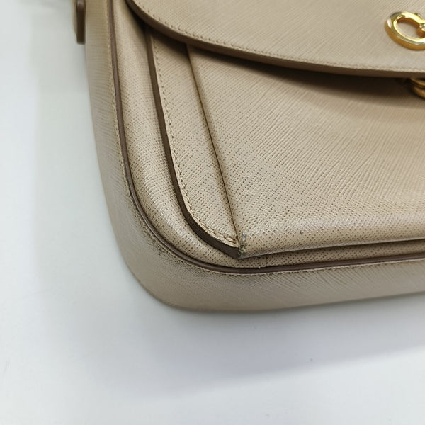 Calfskin Shoulder Bag Beige