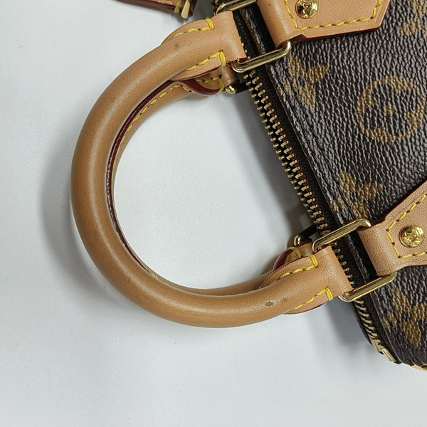 SPEEDY Nano Monogram Coated Canvas Brown