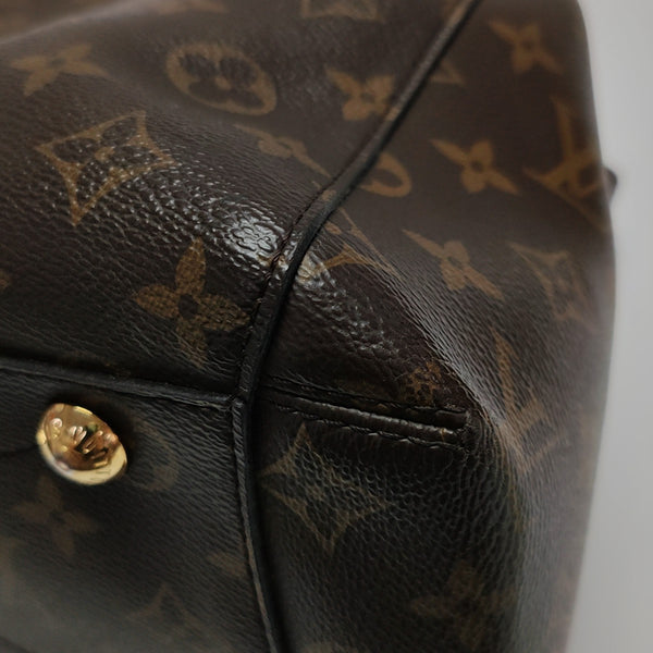 MONTAIGNE MM Monogram Coated Canvas Brown