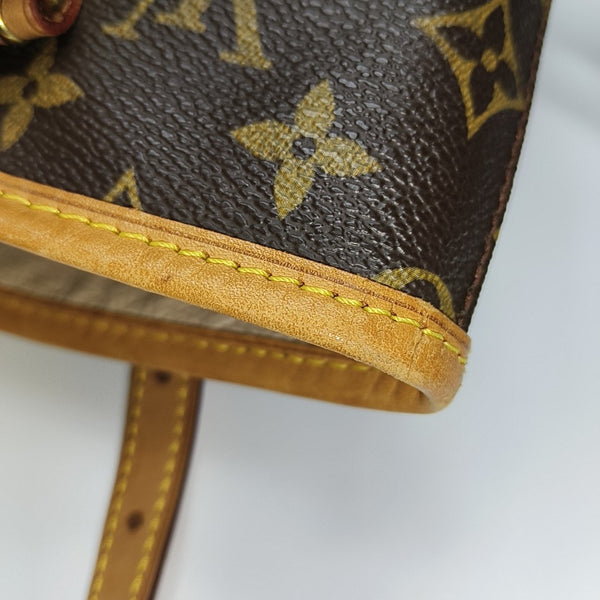 BUCKET PM Monogram Coated Canvas Brown