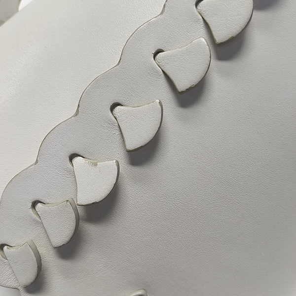 Leather Shoulder Bag White