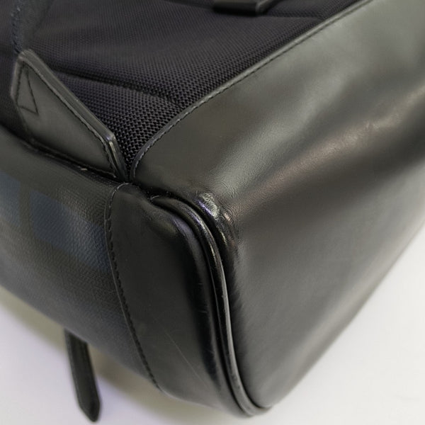 Coated Canvas Backpack Blue