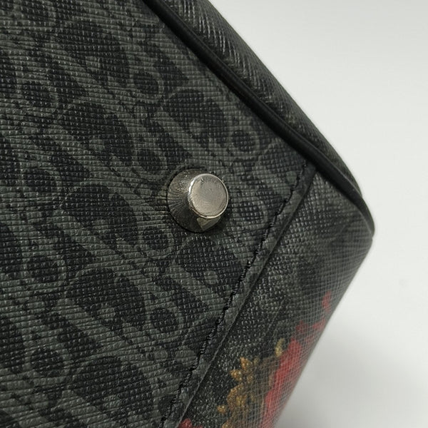 Coated Canvas Top Handle Bag Multicolor