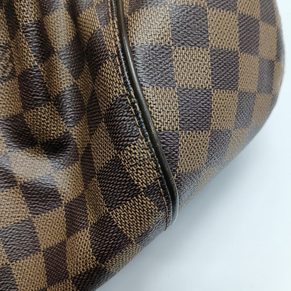 SISTINA MM Damier Ebene Coated Canvas Brown