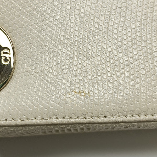 Lady Dior Mini Lizard White