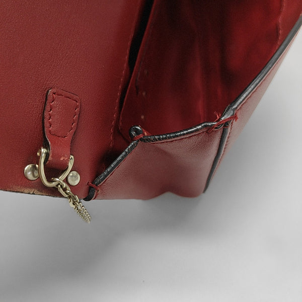 Rockstud Calfskin Red