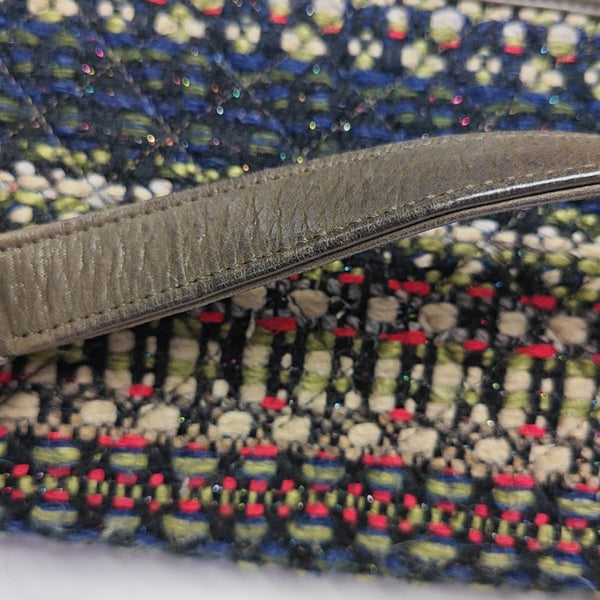 BOY CHANEL Medium Quilted Wool Green