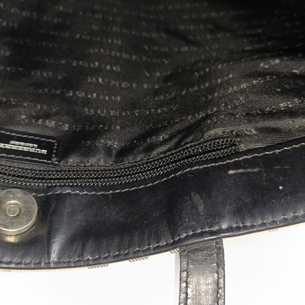 Coated Canvas Top Handle Bag Beige