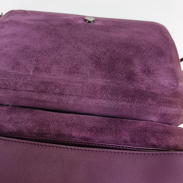 Calfskin Shoulder Bag Purple