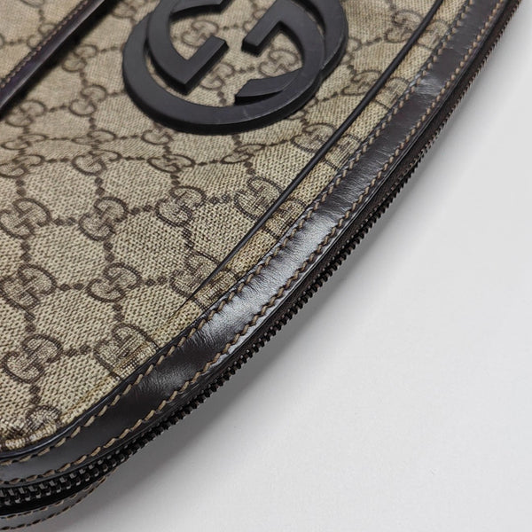 Monogram Coated Canvas Shoulder Bag Beige