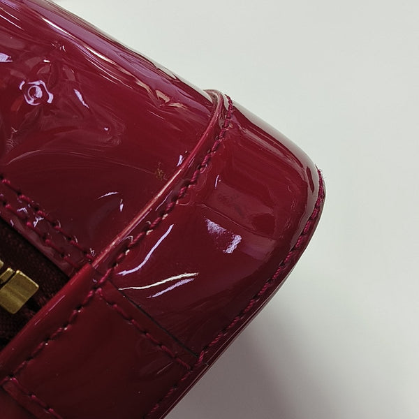 ALMA BB Monogram Patent Leather Red