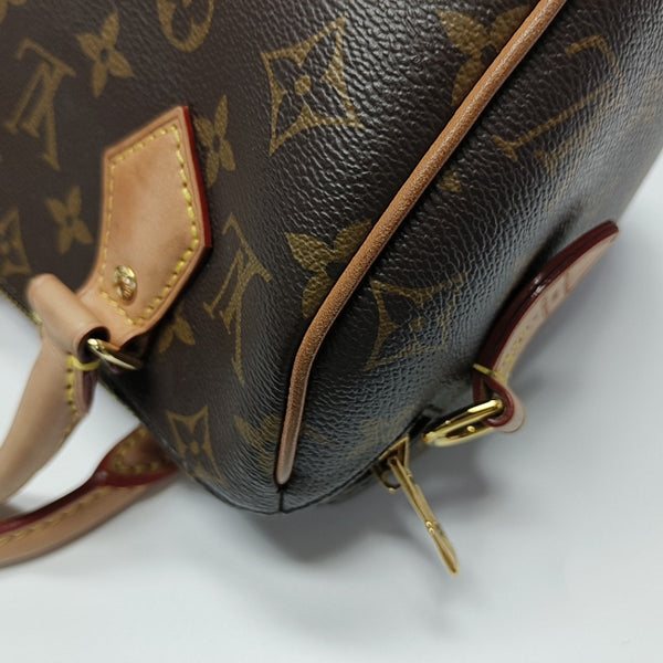 SPEEDY 20 Monogram Coated Canvas Brown