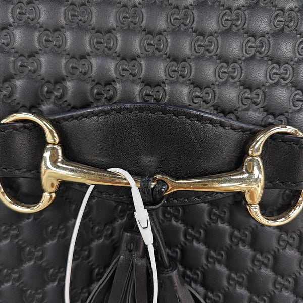 Emily Chain Monogram Calfskin Black
