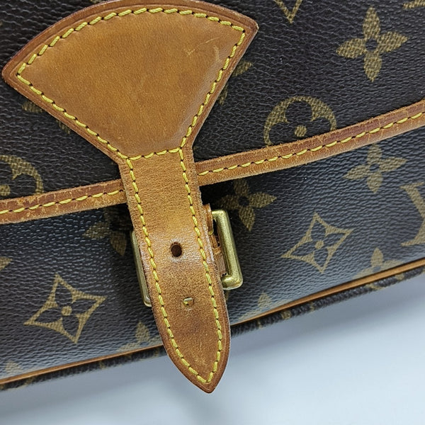 SOLOGNE PM Monogram Coated Canvas Brown