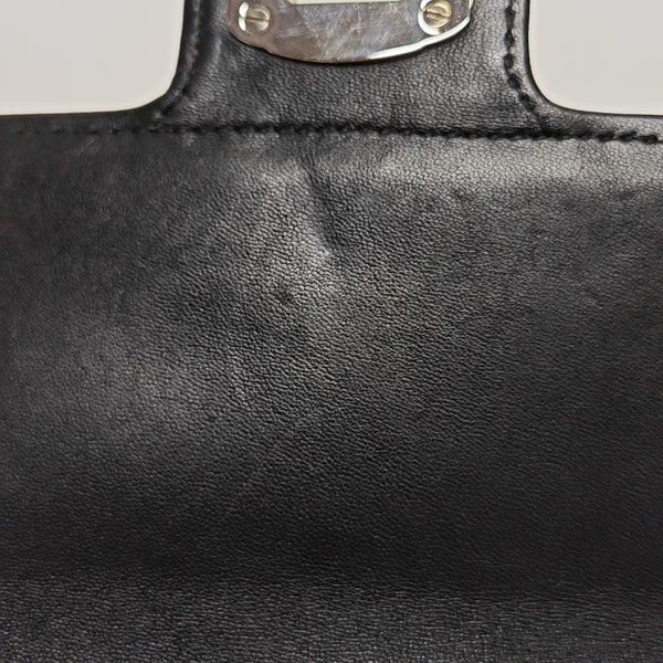 Quilted Lambskin Shoulder Bag Black