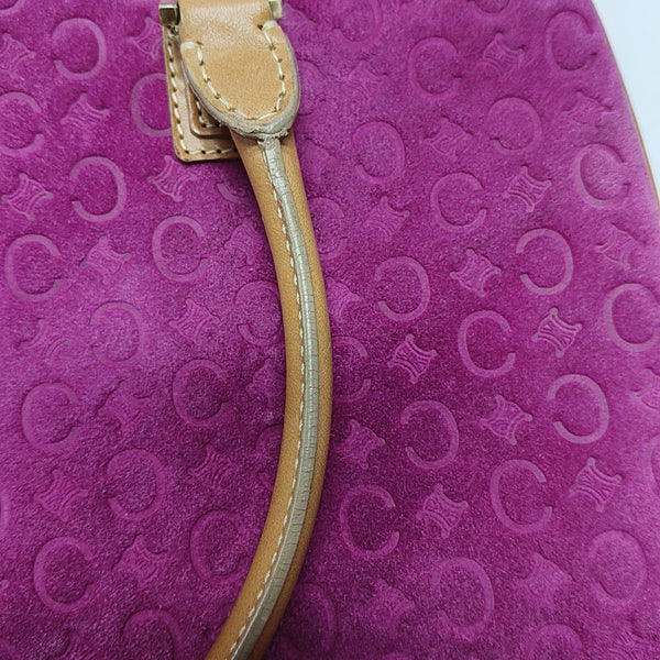 Suede Top Handle Bag Pink