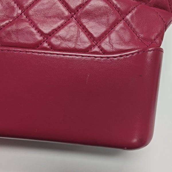 GABRIELLE Medium Quilted Calfskin Red