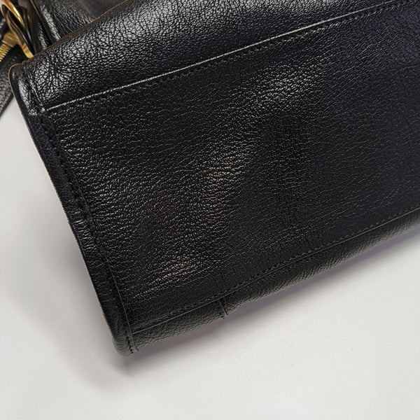 Classic Metallic Edge City Medium Lambskin Black