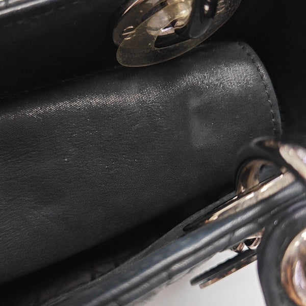 Lady Dior Mini Quilted Calfskin Black