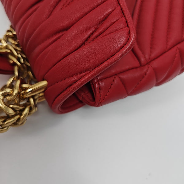 Miu Confidential Quilted Lambskin Red