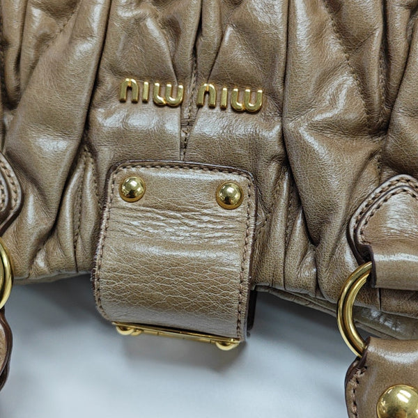 Calfskin Shoulder Bag Brown