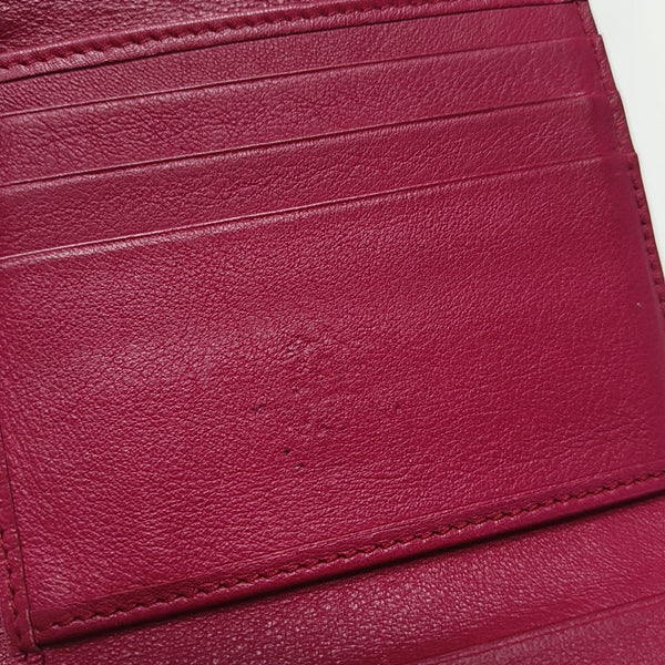 Cannage Calfskin Wallet Red