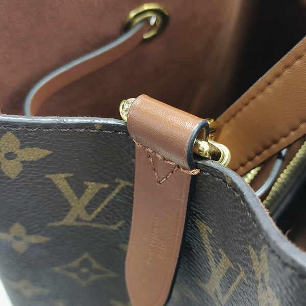 NÉONOÉ MM Monogram Coated Canvas Brown