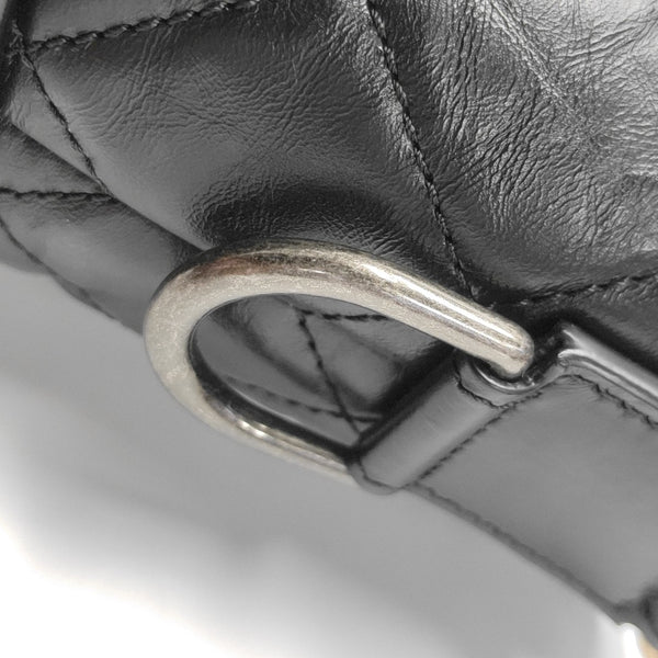 GABRIELLE Small Quilted Calfskin Black