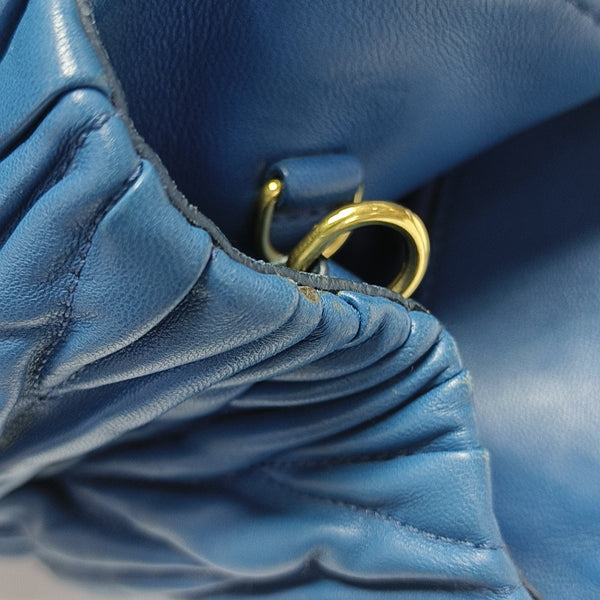 Quilted Lambskin Tote Bag Blue