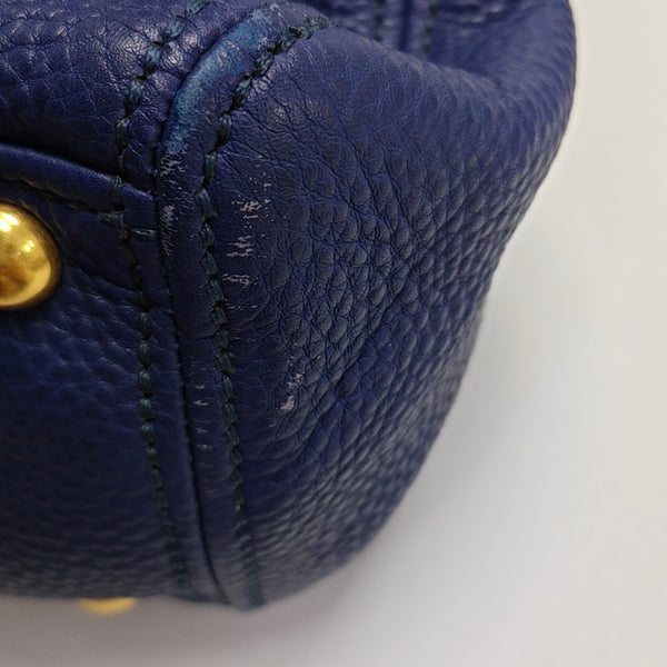 Calfskin Shoulder Bag Blue