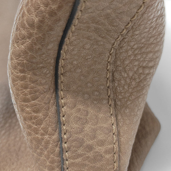 Calfskin Shoulder Bag Brown