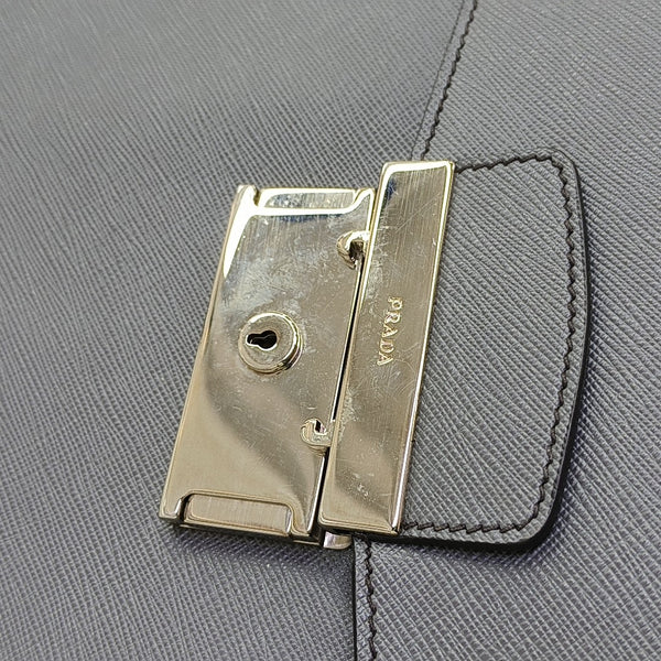 Calfskin Top Handle Bag Gray