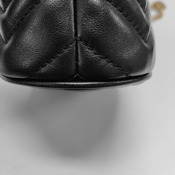 GG Marmont Mini Quilted Calfskin Black