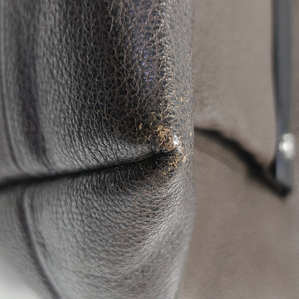 Calfskin Top Handle Bag Brown