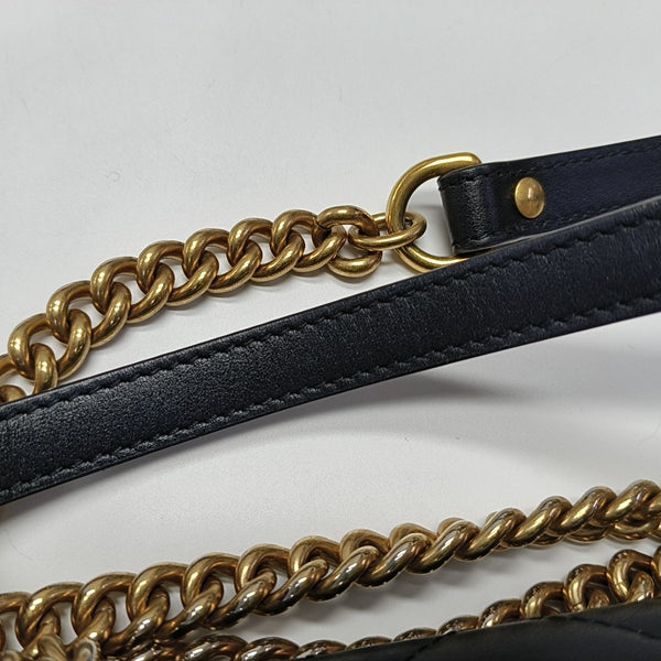 GG Marmont Small Quilted Calfskin Black