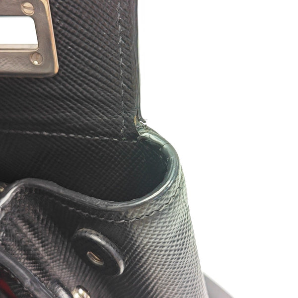 Twin Saffiano Calfskin Black
