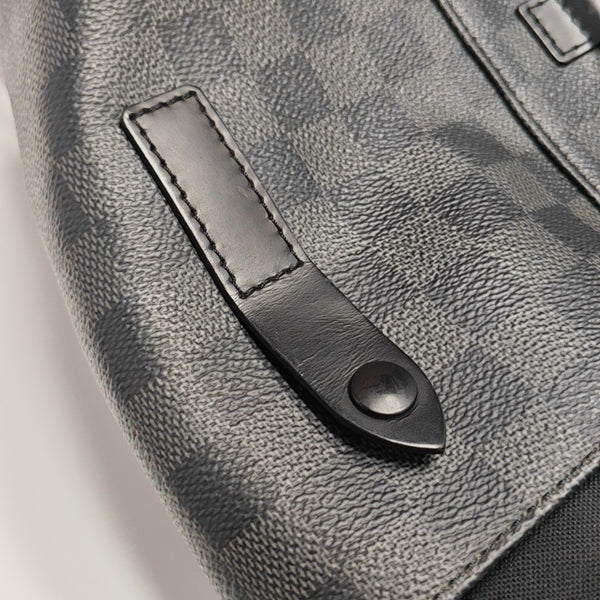 CHRISTOPHER MM Damier Graphite Coated Canvas Gray