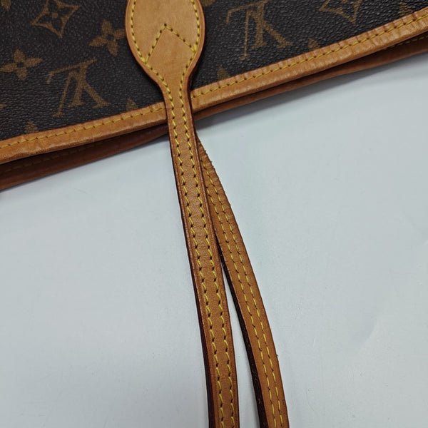 NEVERFULL MM Monogram Coated Canvas Brown