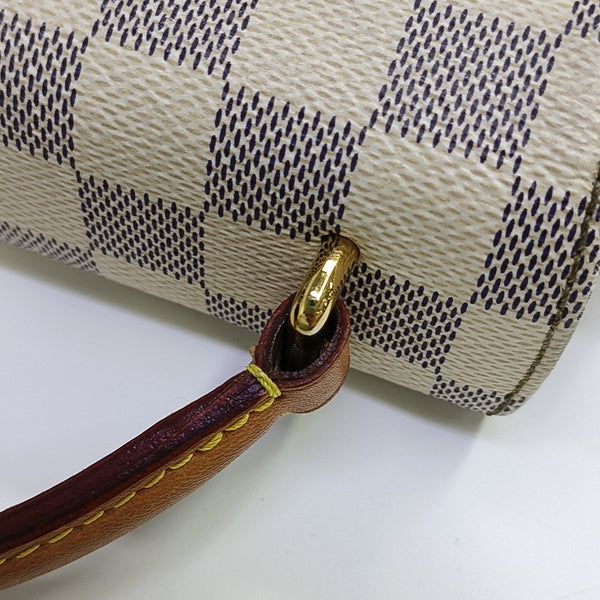 CROISETTE Damier Azur Coated Canvas White