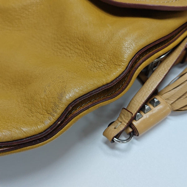 Calfskin Top Handle Bag Yellow
