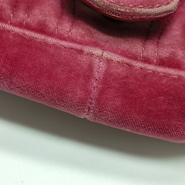 GG Marmont Small Quilted Velvet Red