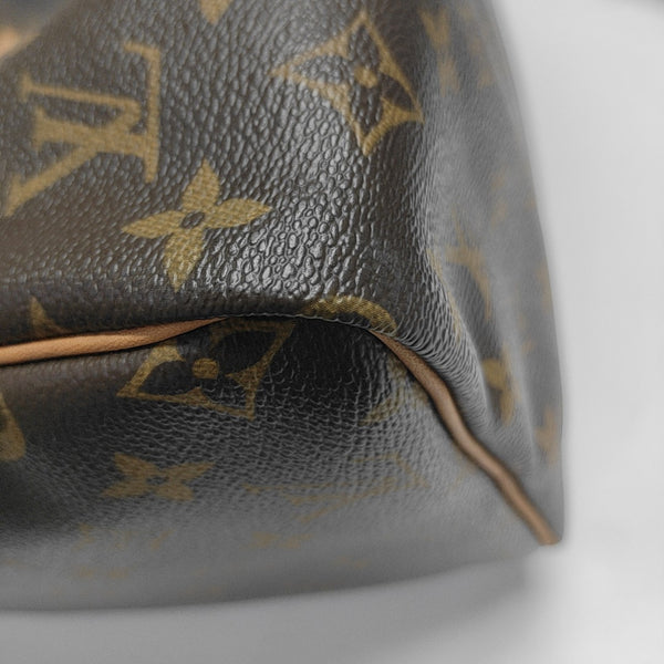 SPEEDY 30 Monogram Coated Canvas Brown