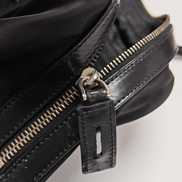 Nylon Top Handle Bag Black