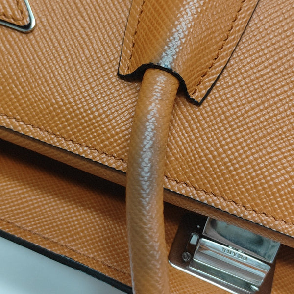 Twin Saffiano Calfskin Orange
