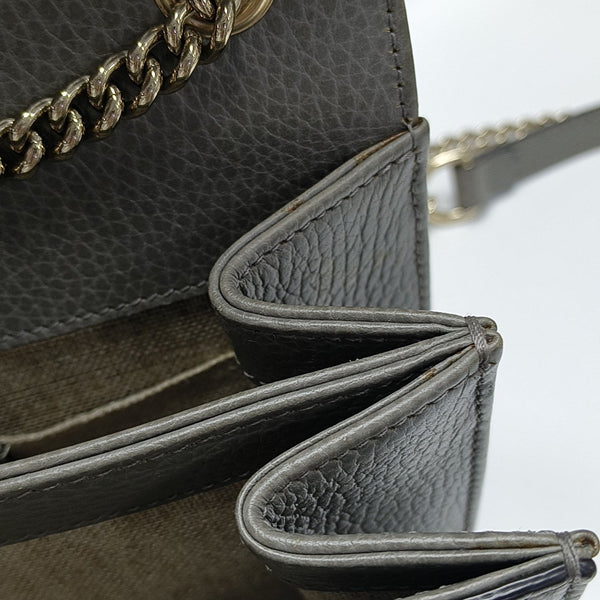 Interlocking G Small Calfskin Gray